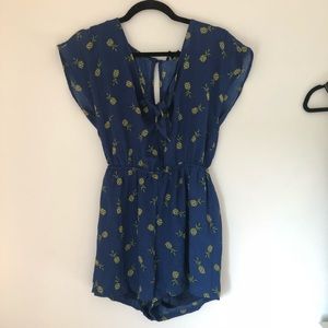 Pineapple print romper